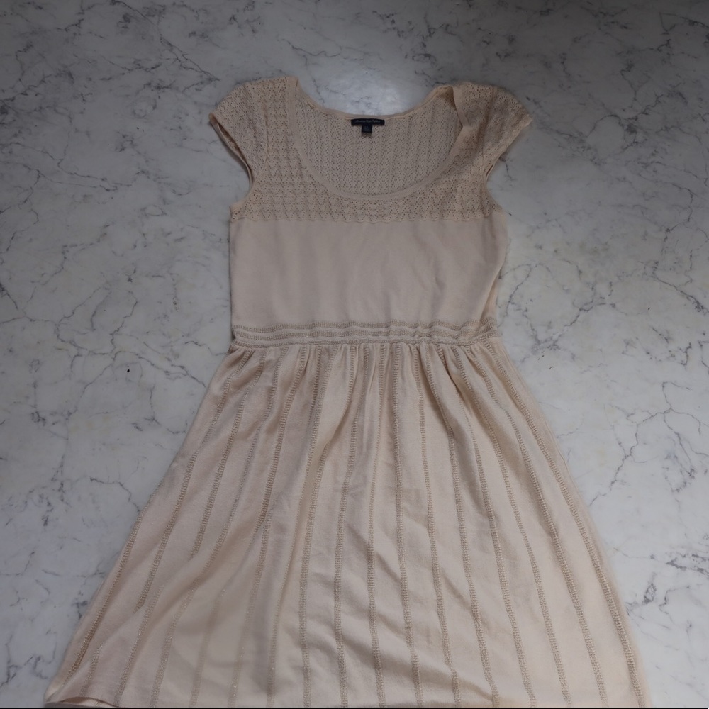 American Eagle knit beige dress